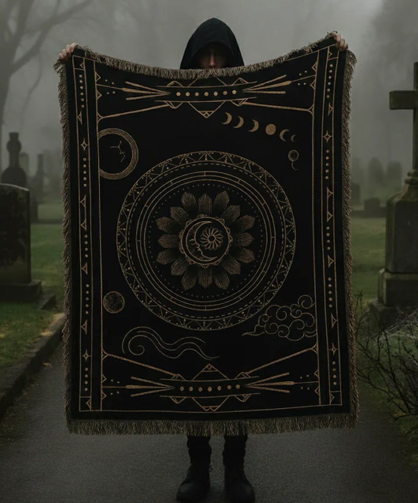 Lunar Wheel | Woven Throw Blanket